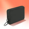 Slate Grey period pouch with zipper and carabiner clip