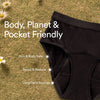 Everyday Hero Period Underwear/Cotton | High-Rise | Black