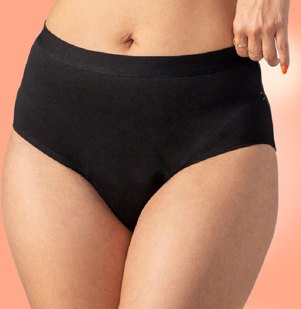 Everyday Hero Period Underwear/Cotton | High-Rise | Black