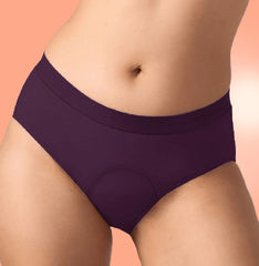 Cotton Period Panty/Mid-Rise | Berry Purple