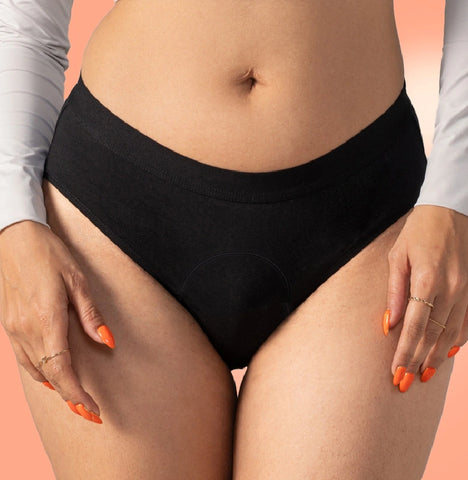 Everyday Hero Period Underwear/Cotton | Mid-Rise | Black
