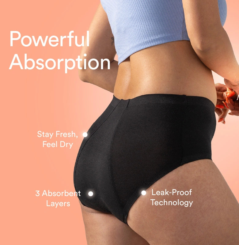 Oh So Soft Period Underwear/Modal | High-Rise | Black