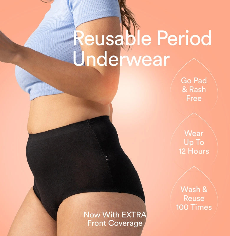 Oh So Soft Period Underwear/Modal | High-Rise | Black