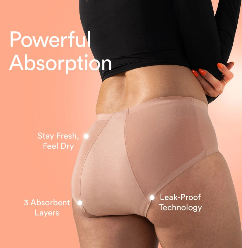 Oh So Soft Period Underwear/Modal | Mid-Rise | Maple Sugar