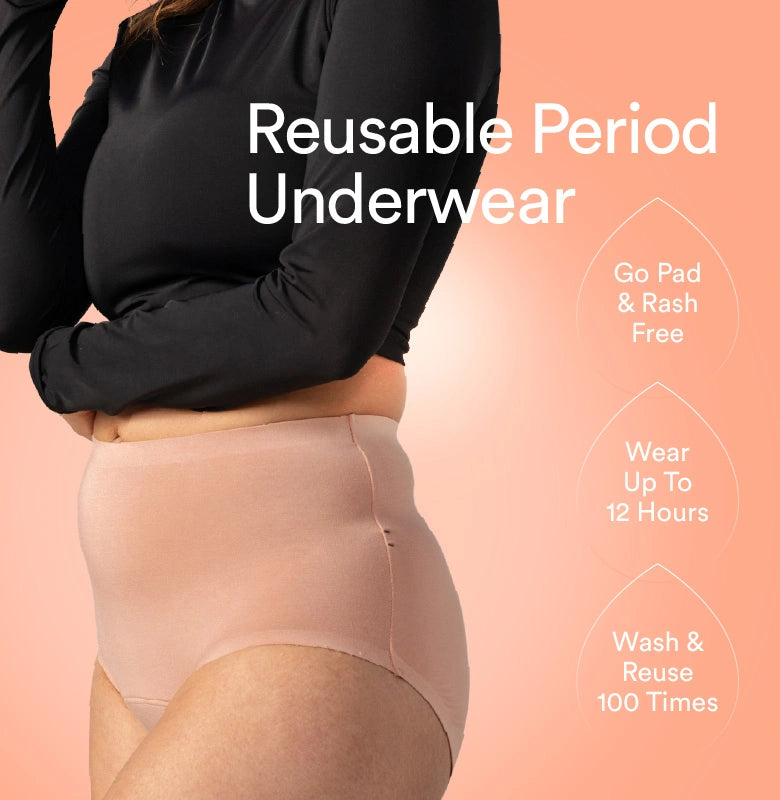 Oh So Soft Period Underwear/Modal | Mid-Rise | Maple Sugar