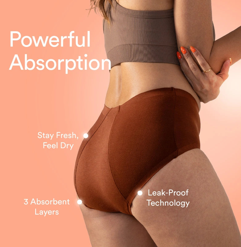 Oh So Soft Period Underwear/Modal | Mid-Rise | Cappuccino